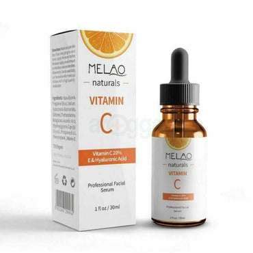 Melao Naturals Vitamin C Facial Serum with Vitamin C 20% E & Hyaluronic Acid